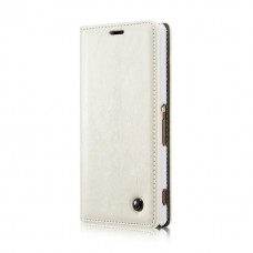 Sony Xperia Z3 - CaseMe Vintage Luxury Slim Flip PU Leather Stand Protective Phone Cover Case - White
